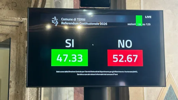 Referendum giustizia: a Terni il no al 52,67% il si al 47,33