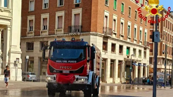 “Grazie ai Vigili del Fuoco per aver innaffiato le strade bollenti"