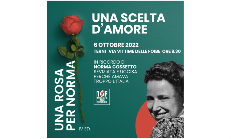 Una rosa per Norma Cossetto, domani la cerimonia